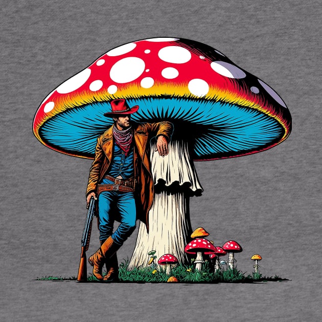 Mushroom Cowboy by Sideways Tees